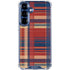 Red and Blue Plaid Galaxy S25 Clear Case